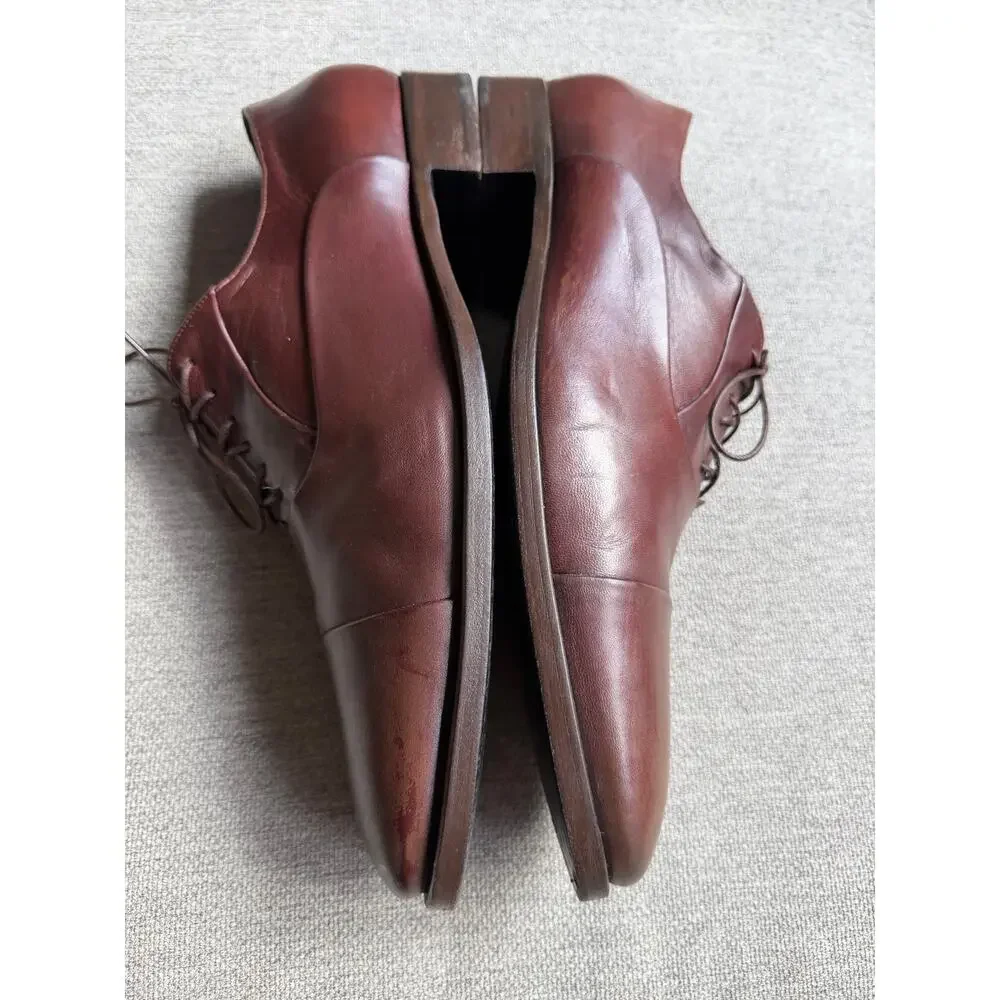 Bruno Magli Adriano Leather Cap Toes Oxford Shoe Men's 12 Brown Classic Elegant